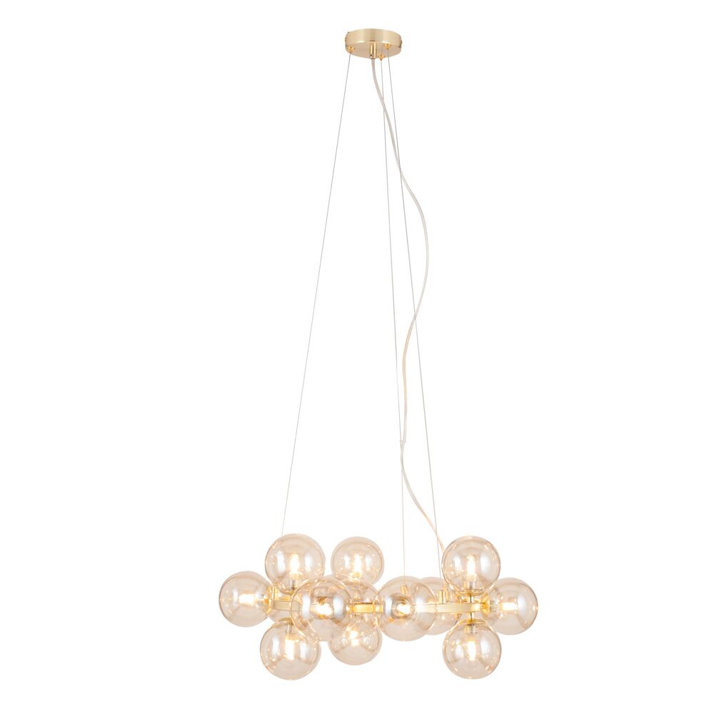 Pacific Vecchio Lustre Glass Ball and Gold Metal Pendant 35-284 - Image 5