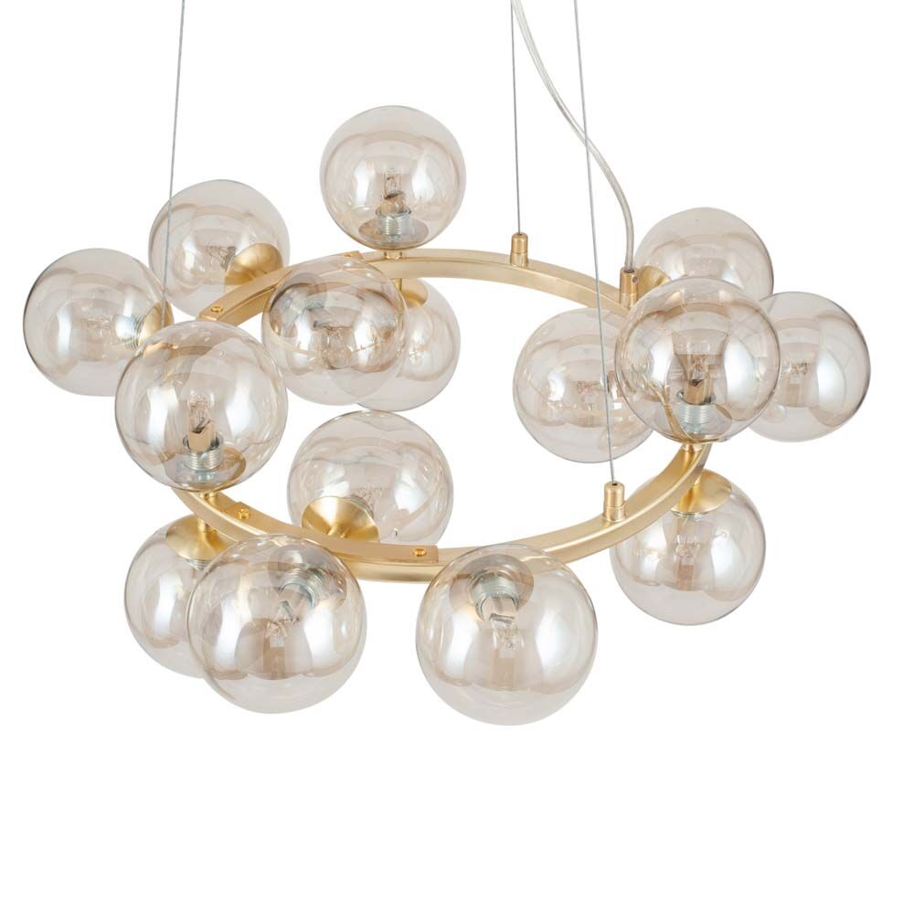 Pacific Vecchio Lustre Glass Ball and Gold Metal Pendant 35-284 - Image 6