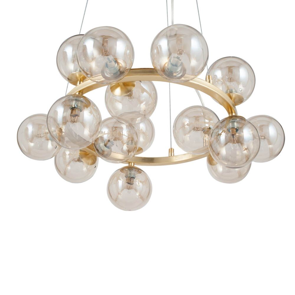 Pacific Vecchio Lustre Glass Ball and Gold Metal Pendant 35-284 - Image 7