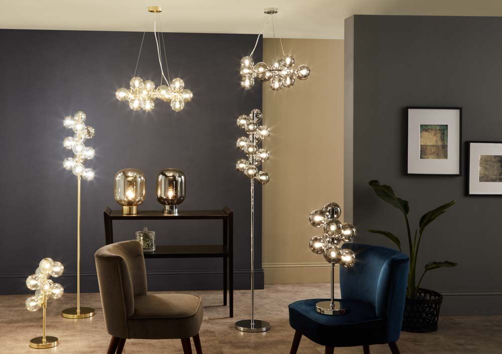 Pacific Vecchio Lustre Glass Ball and Gold Metal Pendant 35-284 - Image 8