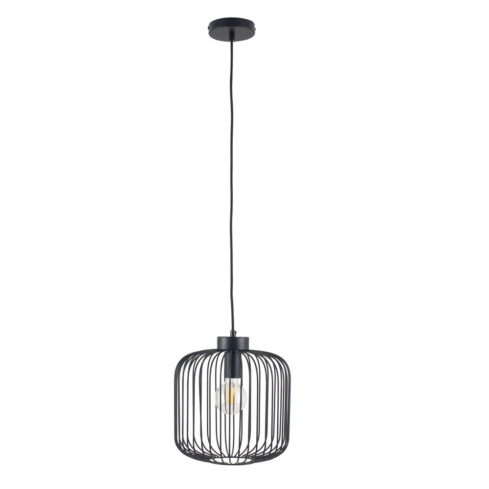 Pacific Dania Matt Black Metal Wire Pendant 35-299 - Image 3