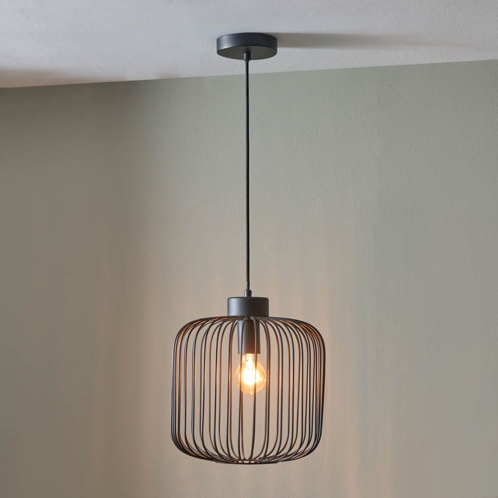 Pacific Dania Matt Black Metal Wire Pendant 35-299 - Image 7