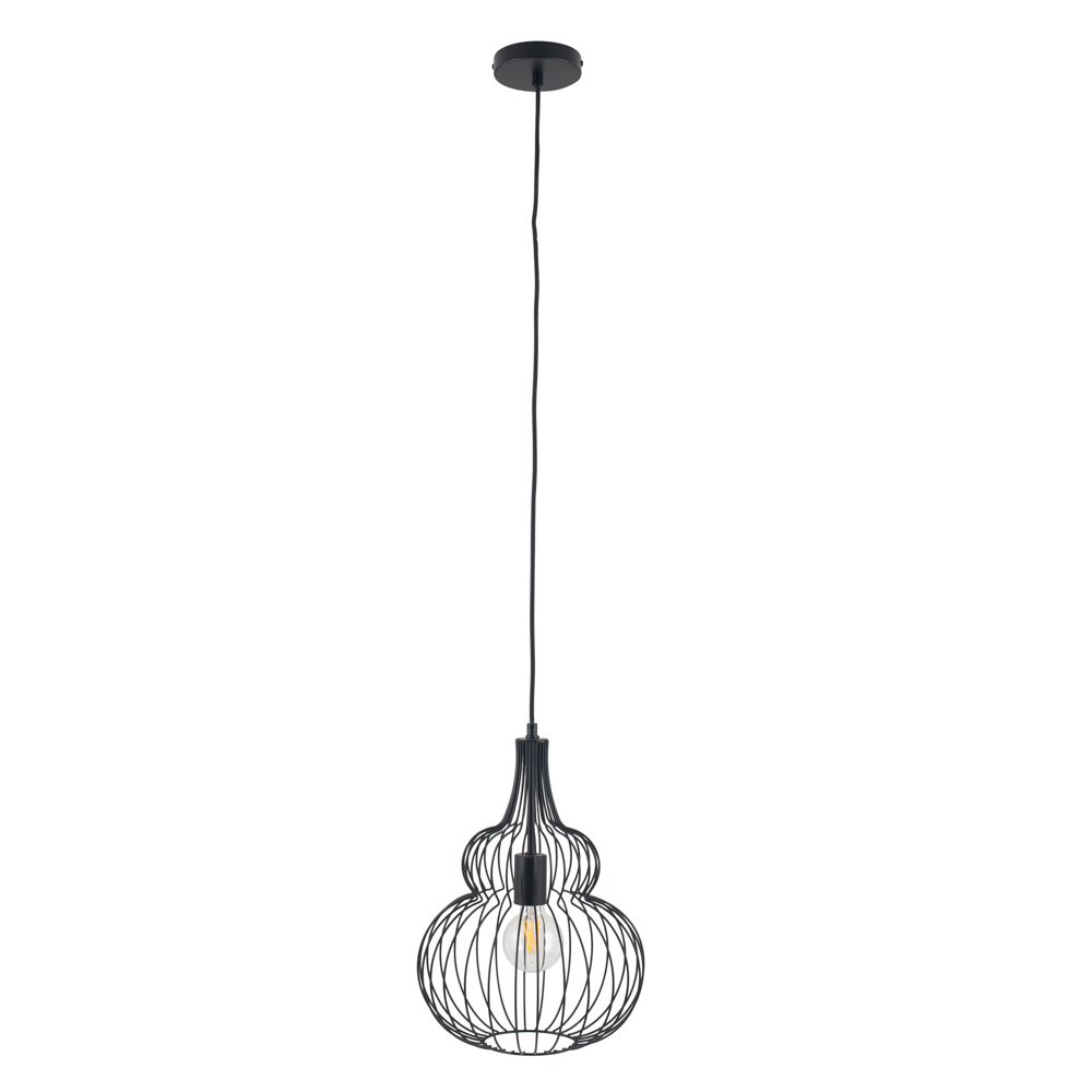 Pacific Dania Matt Black Metal Shaped Wire Pendant 35-300 - Image 3