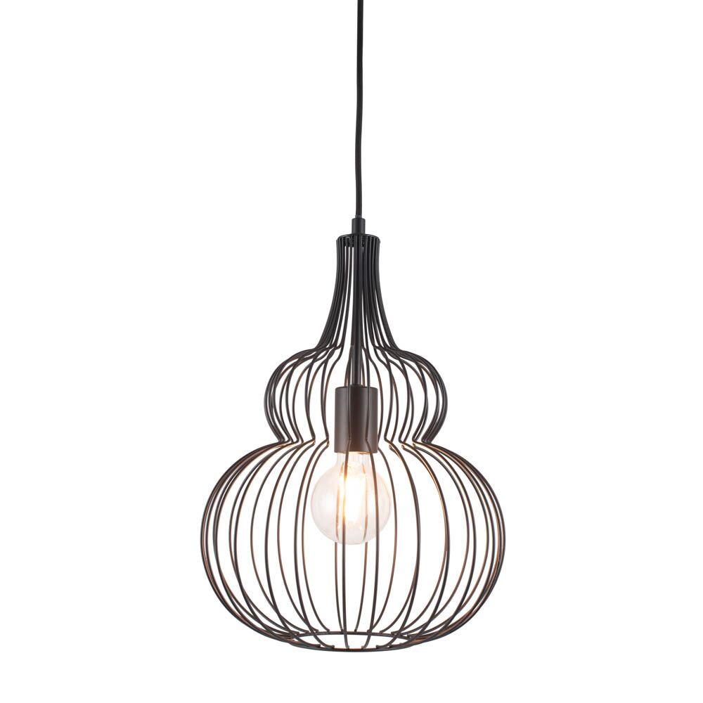 Pacific Dania Matt Black Metal Shaped Wire Pendant 35-300 - Image 4