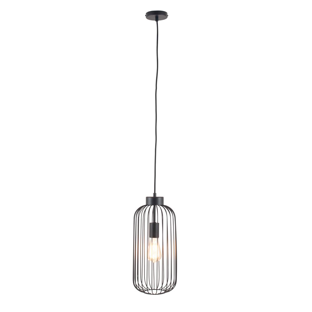 Pacific Dania Matt Black Metal Wire Tall Pendant 35-304 - Image 2