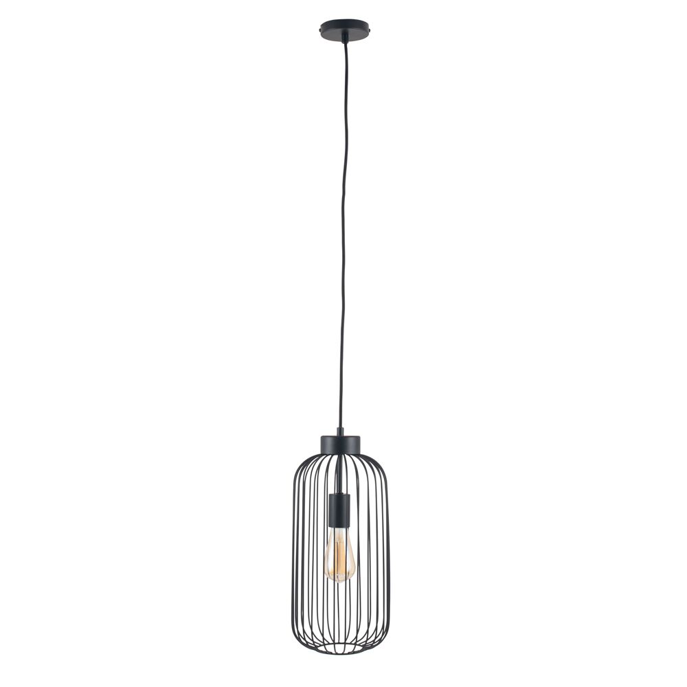 Pacific Dania Matt Black Metal Wire Tall Pendant 35-304 - Image 3