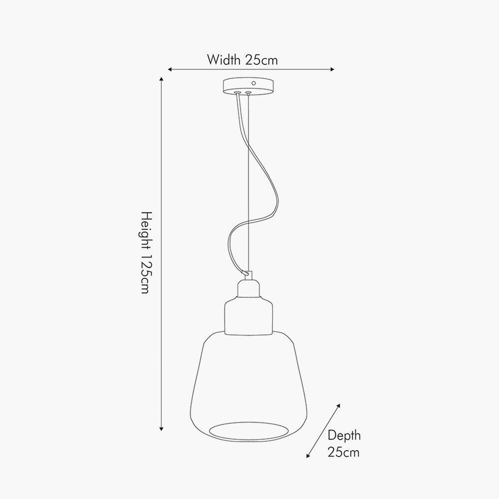 Pacific Porto Grey Optic Glass Tapered Pendant 35-365-K - Image 3