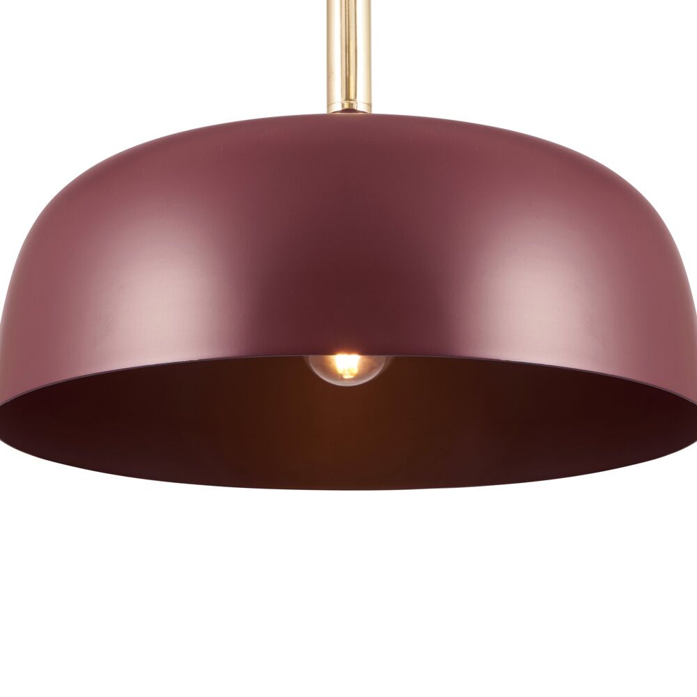 Pacific Anke Matt Mulberry Domed Metal Pendant 35-374 - Image 6