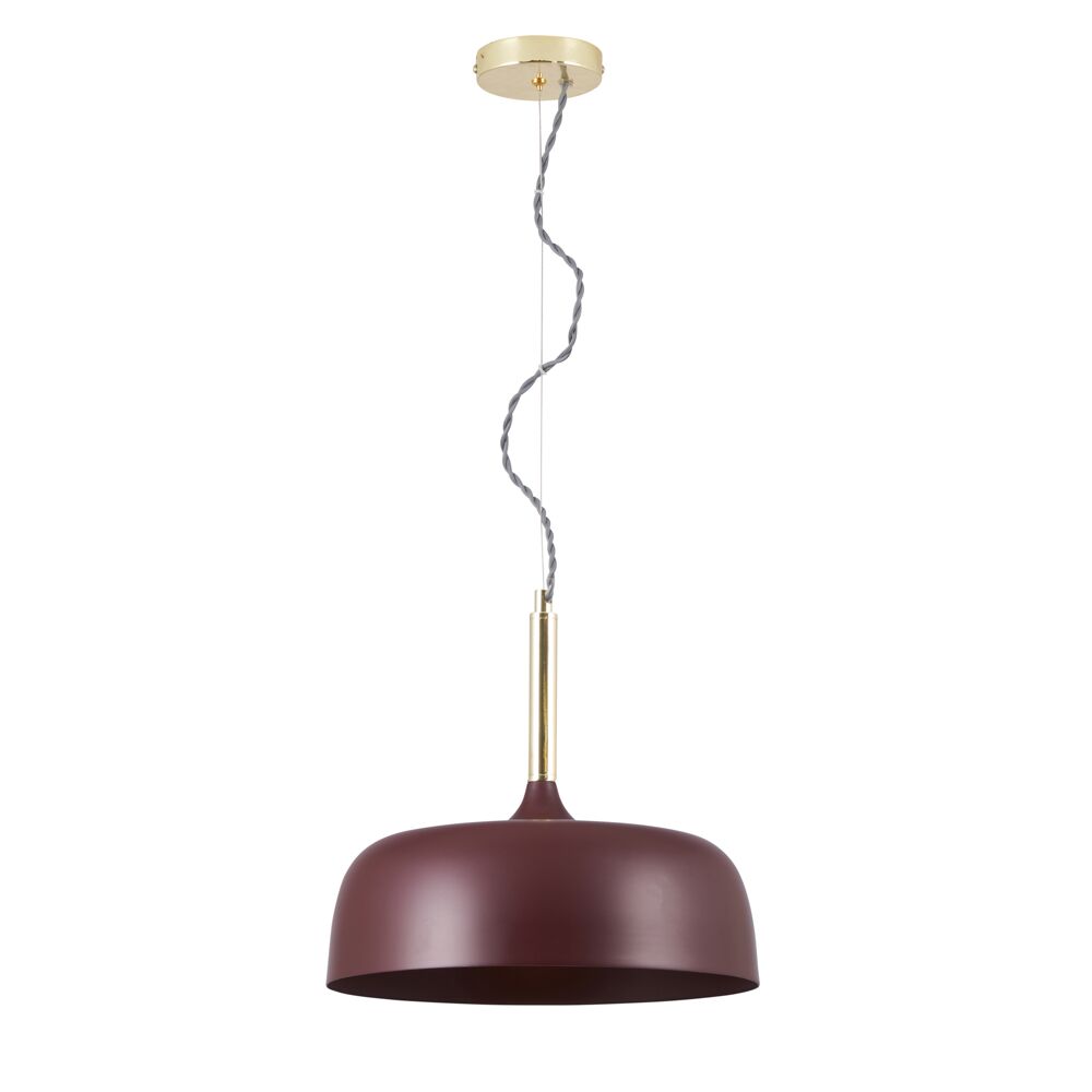 Pacific Anke Matt Mulberry Domed Metal Pendant 35-374 - Image 9