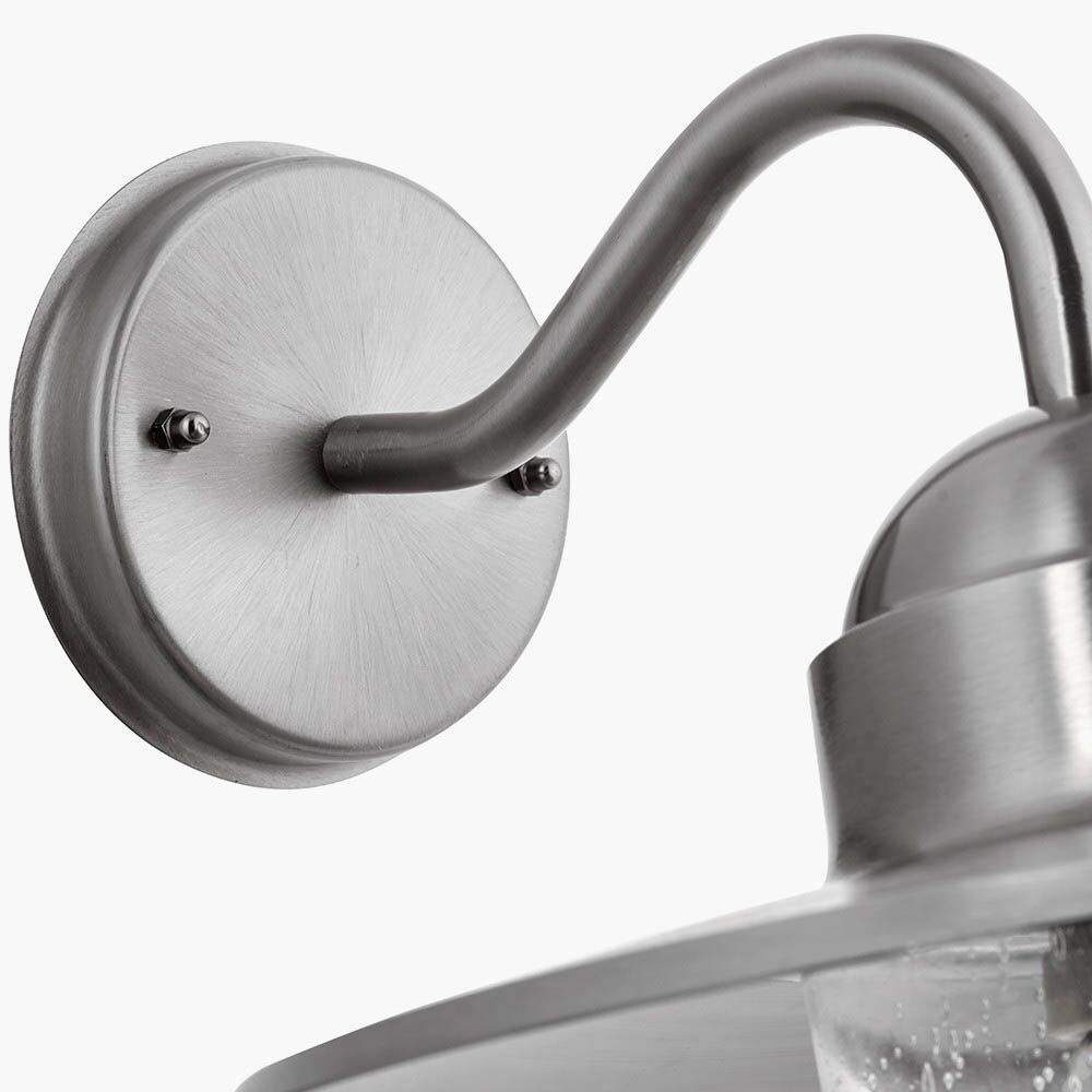 Pacific Lilium Brushed Steel Metal and Glass Fisherman Wall Light 40-012 - Image 3
