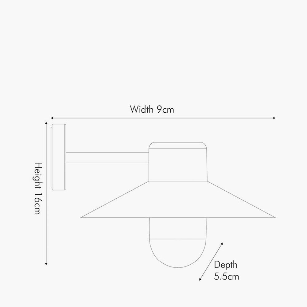 Pacific Carina Dark Grey Metal Outdoor Wall Light 40-054 - Image 2