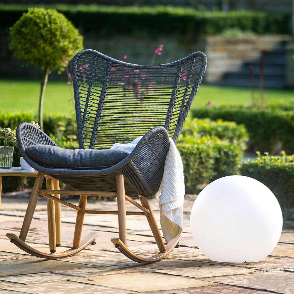 Pacific White Ball Outdoor Floor Lamp 45cm 40-060