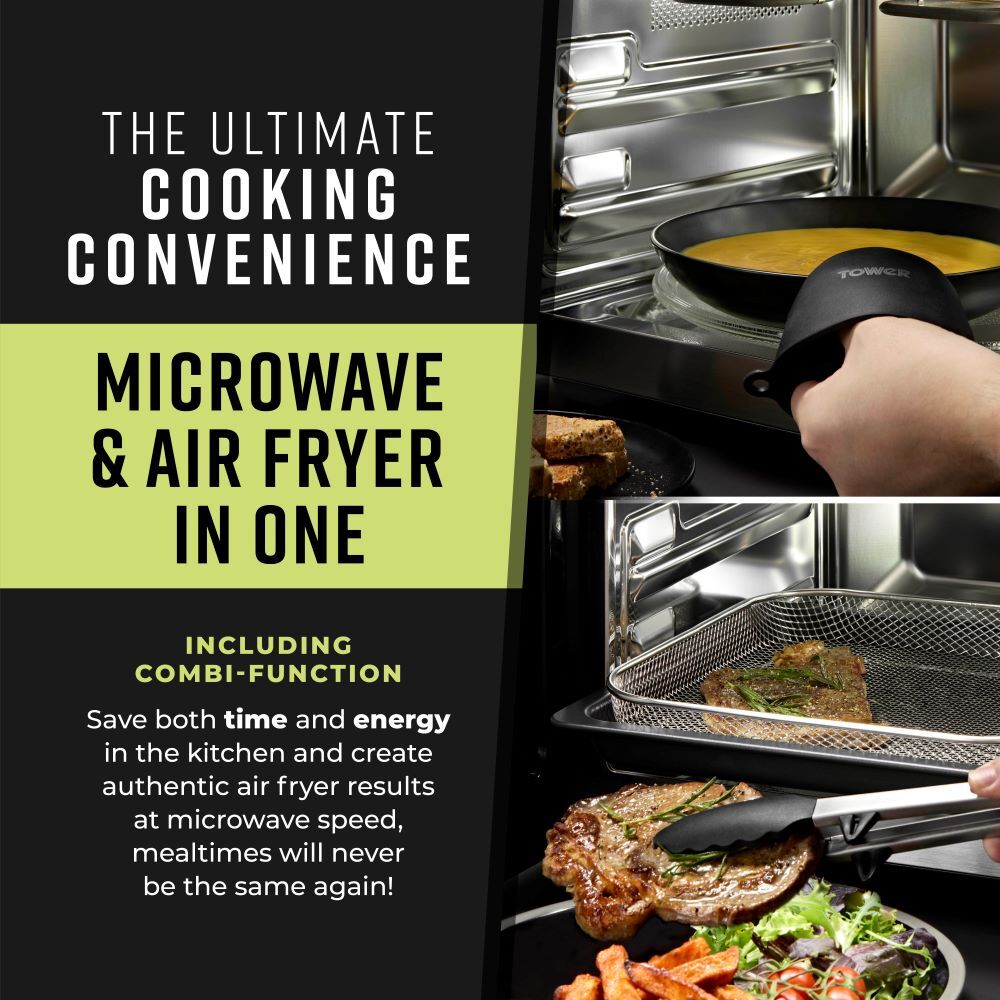 Tower T17133 Vortx 26L Microwave Air Fryer - Black - Image 4