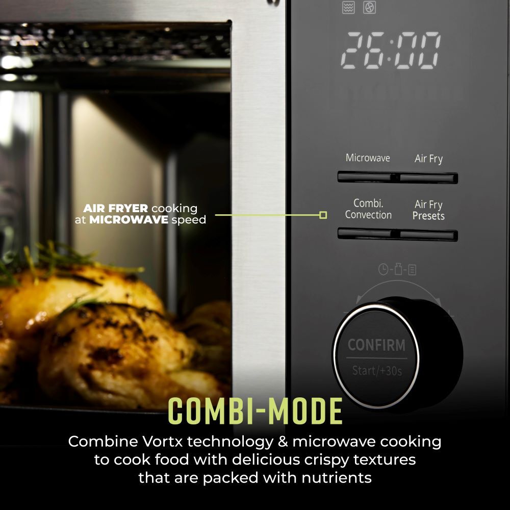 Tower T17133 Vortx 26L Microwave Air Fryer - Black - Image 3
