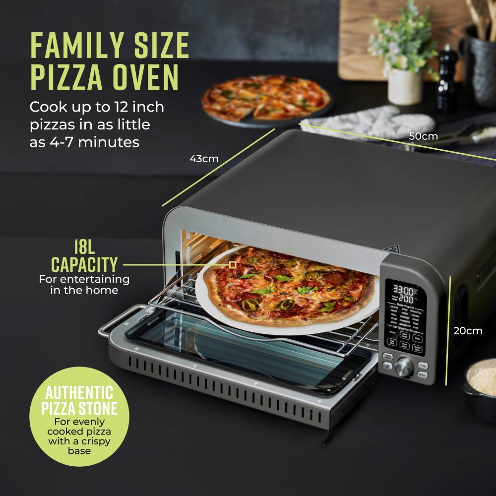 Tower T17141 18L Pizza Maker - Grey / Chrome - Image 4