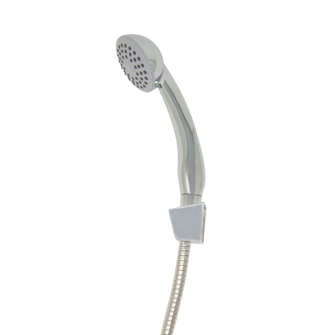 Croydex Amalfi Single Function Shower Set & Bracket - Chrome - Image 2