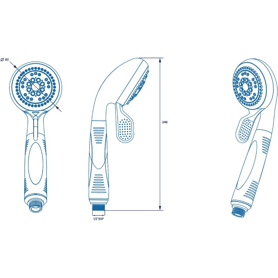 Croydex Inclusive Four Function Eco Shower Handset - Image 4