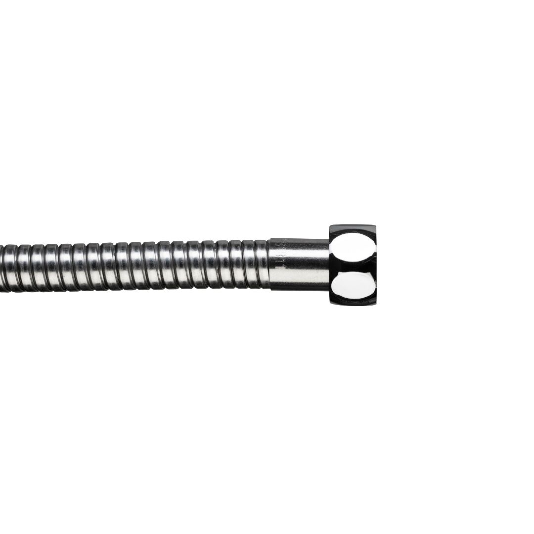 Croydex 1.5-2m Stretch Reinforced Shower Hose - Stainless Steel - Image 2