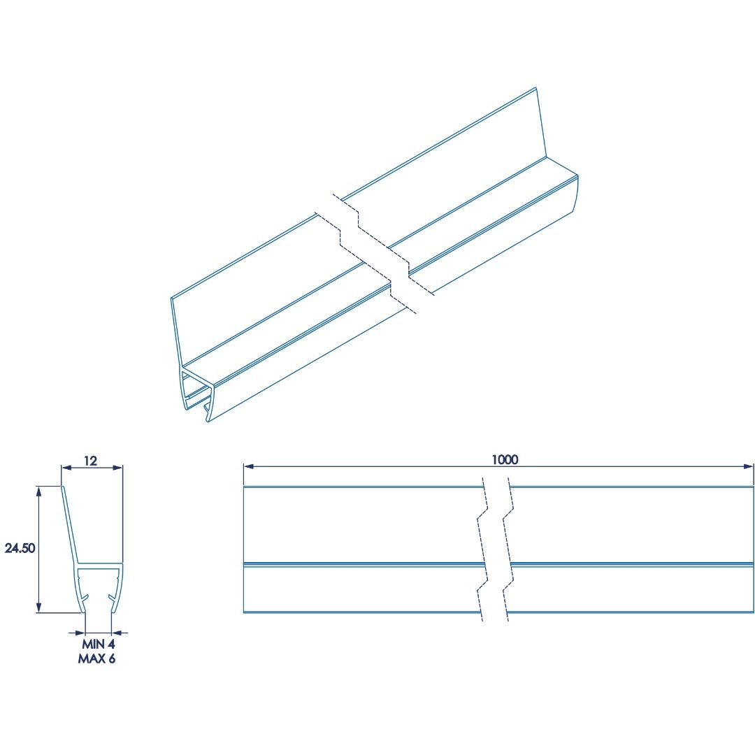 Croydex Rigid Seal Kit - Clear - Image 2