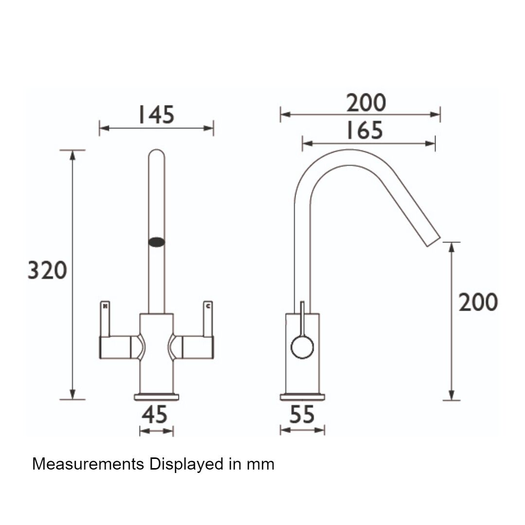 Bristan Cashew Easyfit Monobloc Sink Mixer - Chrome - Image 3