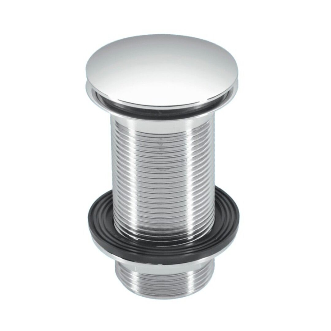 McAlpine Unslotted Brass Clicker Basin Plug - Chrome