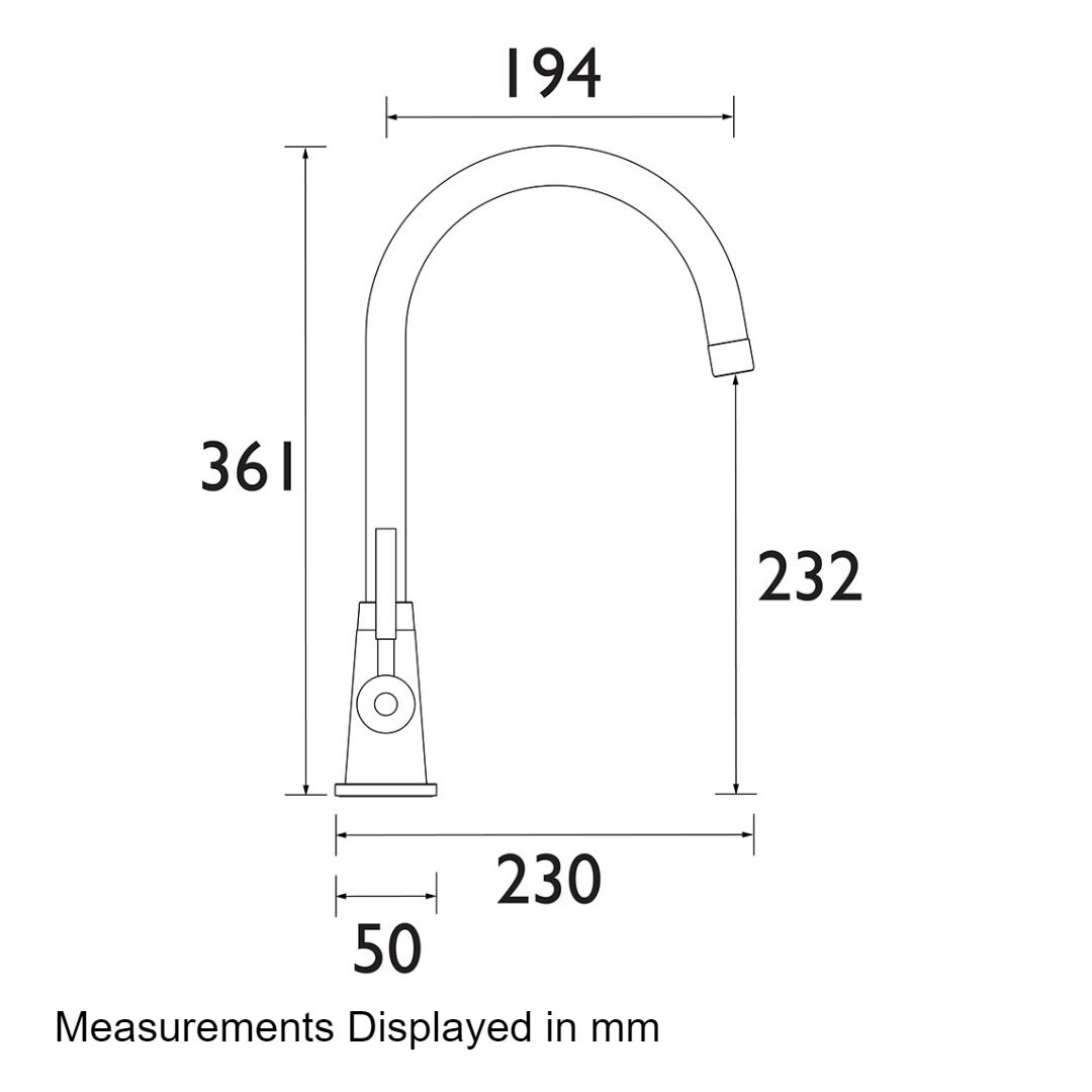 Bristan Dune Monobloc Sink Mixer - Chrome - Image 2