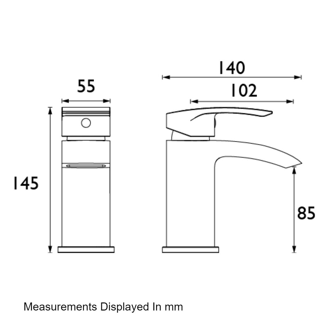 Bristan Gild Eco Start Basin Mixer with Clicker Waste - Chrome - Image 2