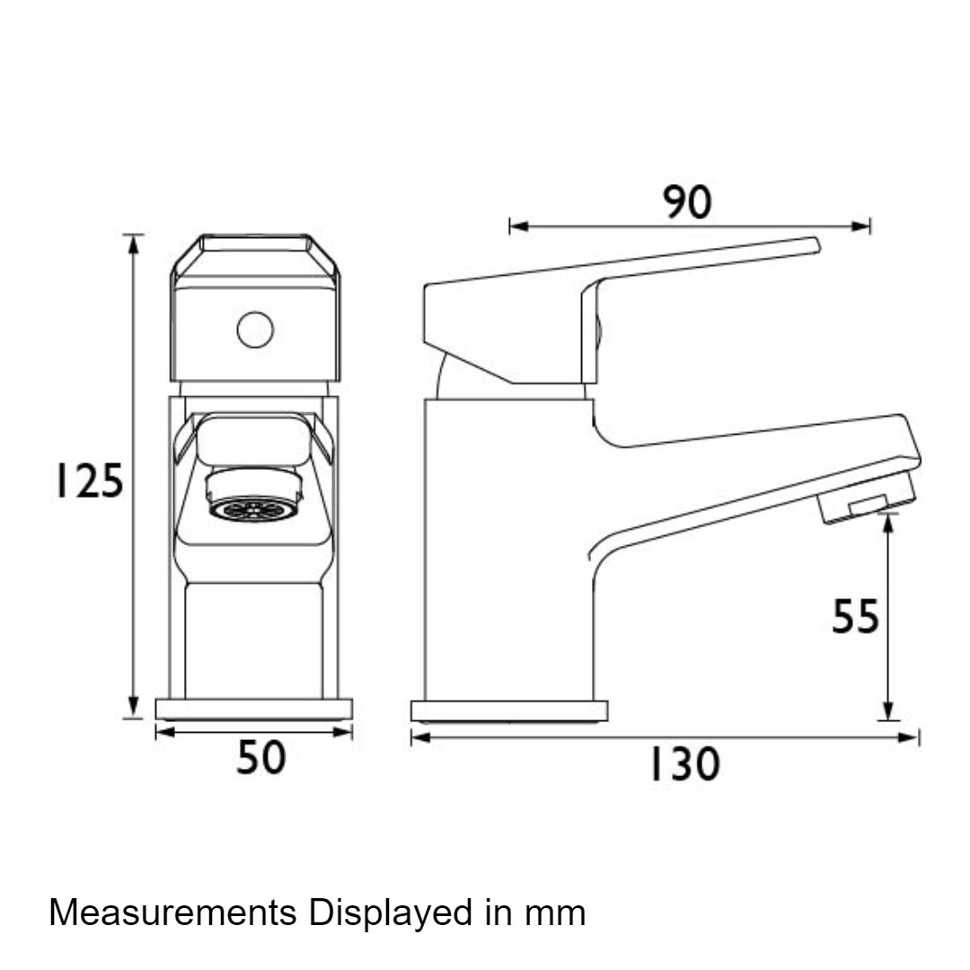 Bristan Niva Basin Mixer with Clicker Waste - Chrome - Image 2