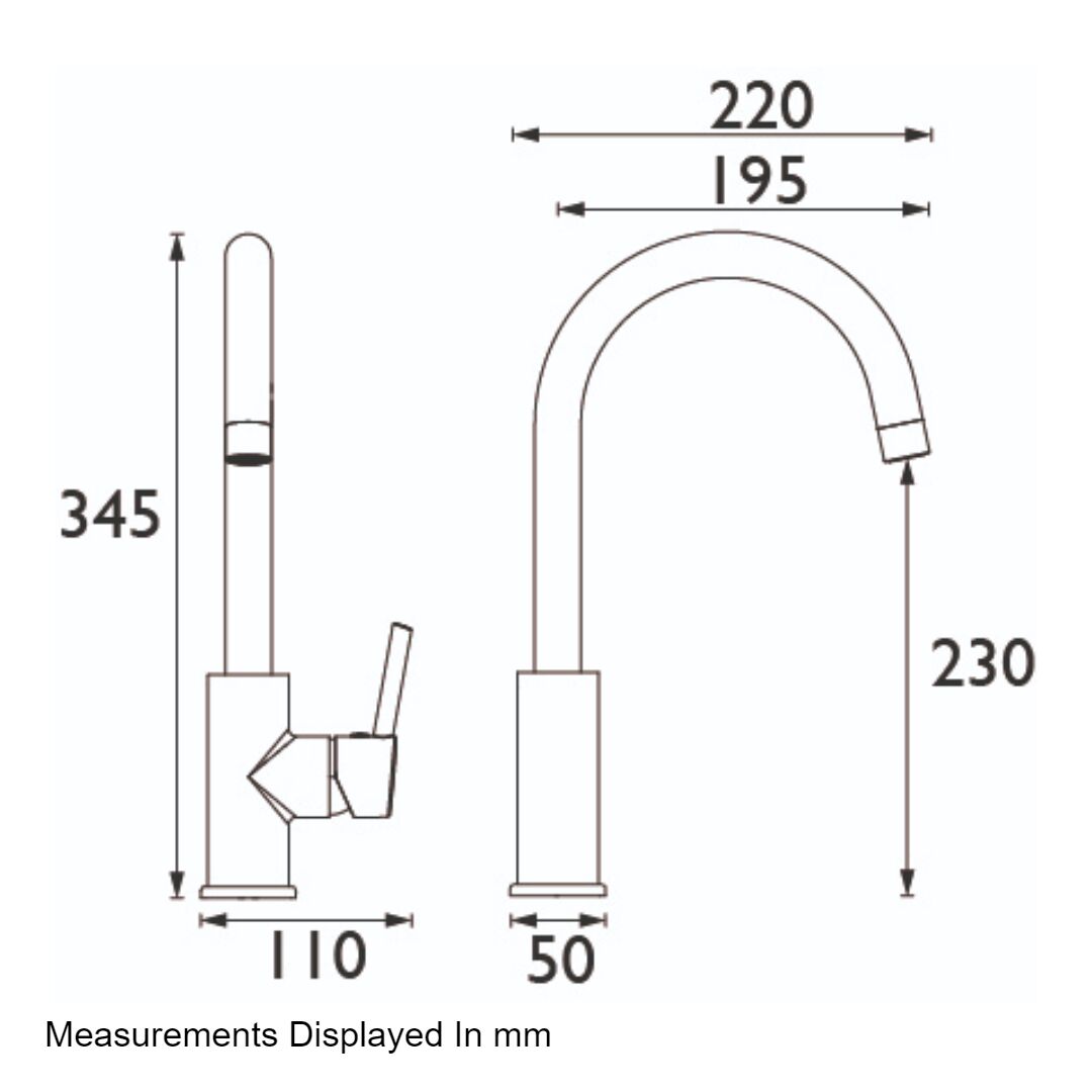 Bristan Odyssey Monobloc Sink Mixer - Chrome - Image 2