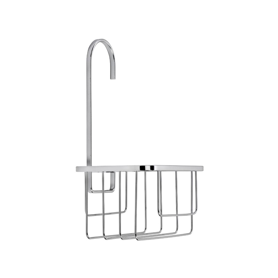 Croydex Shower Riser Rail Hook Over Caddy - Chrome - Image 2