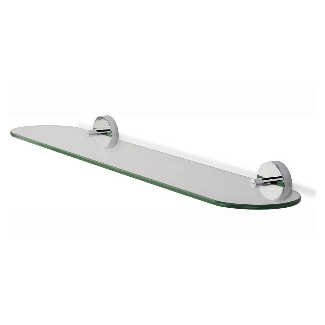 Croydex Romsey Glass Shelf - Chrome - Image 2