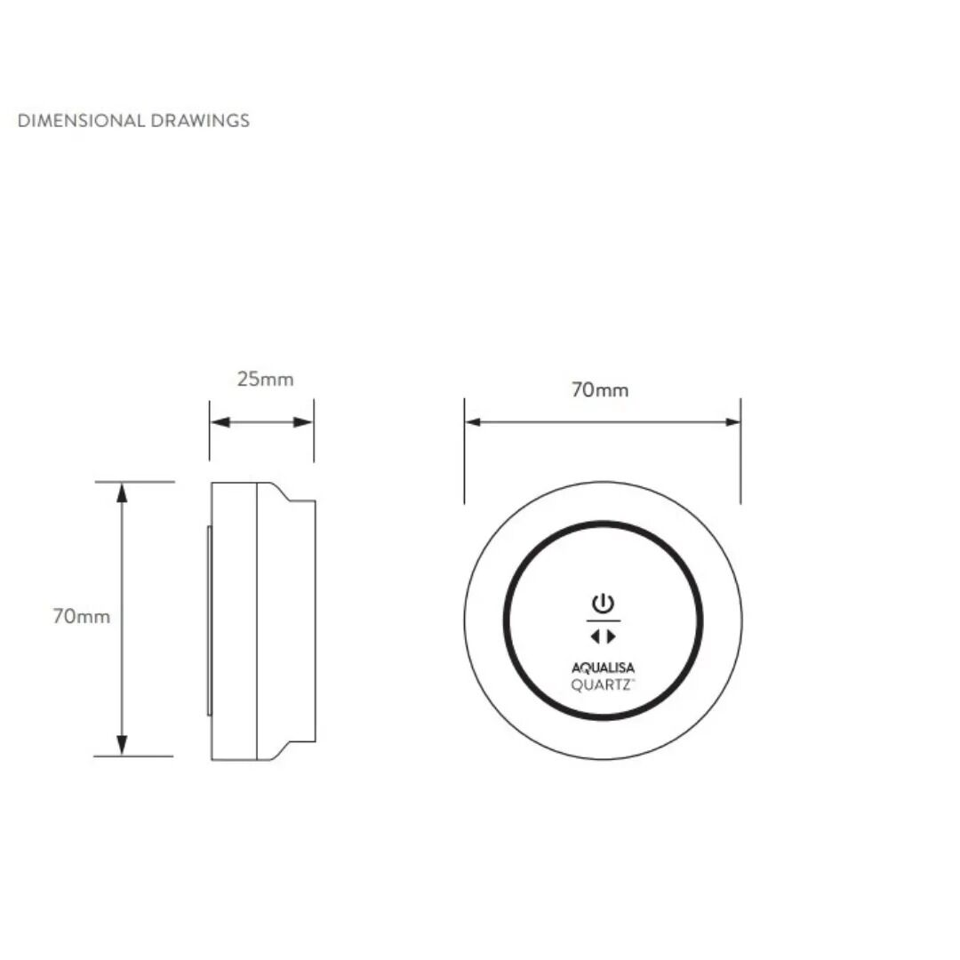 Aqualisa Quartz Classic Dual Outlet Remote - Chrome - Image 2