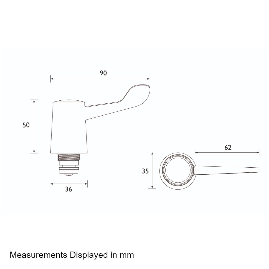Bristan Bath Tap Reviver With Lever Handles - Chrome - Image 2