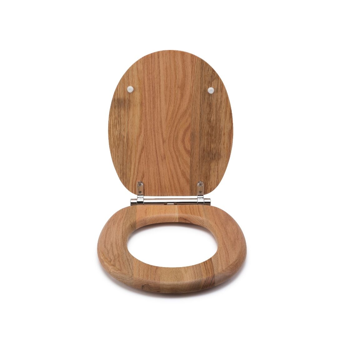 Croydex Rutland Toilet Seat - Solid Oak - Image 2