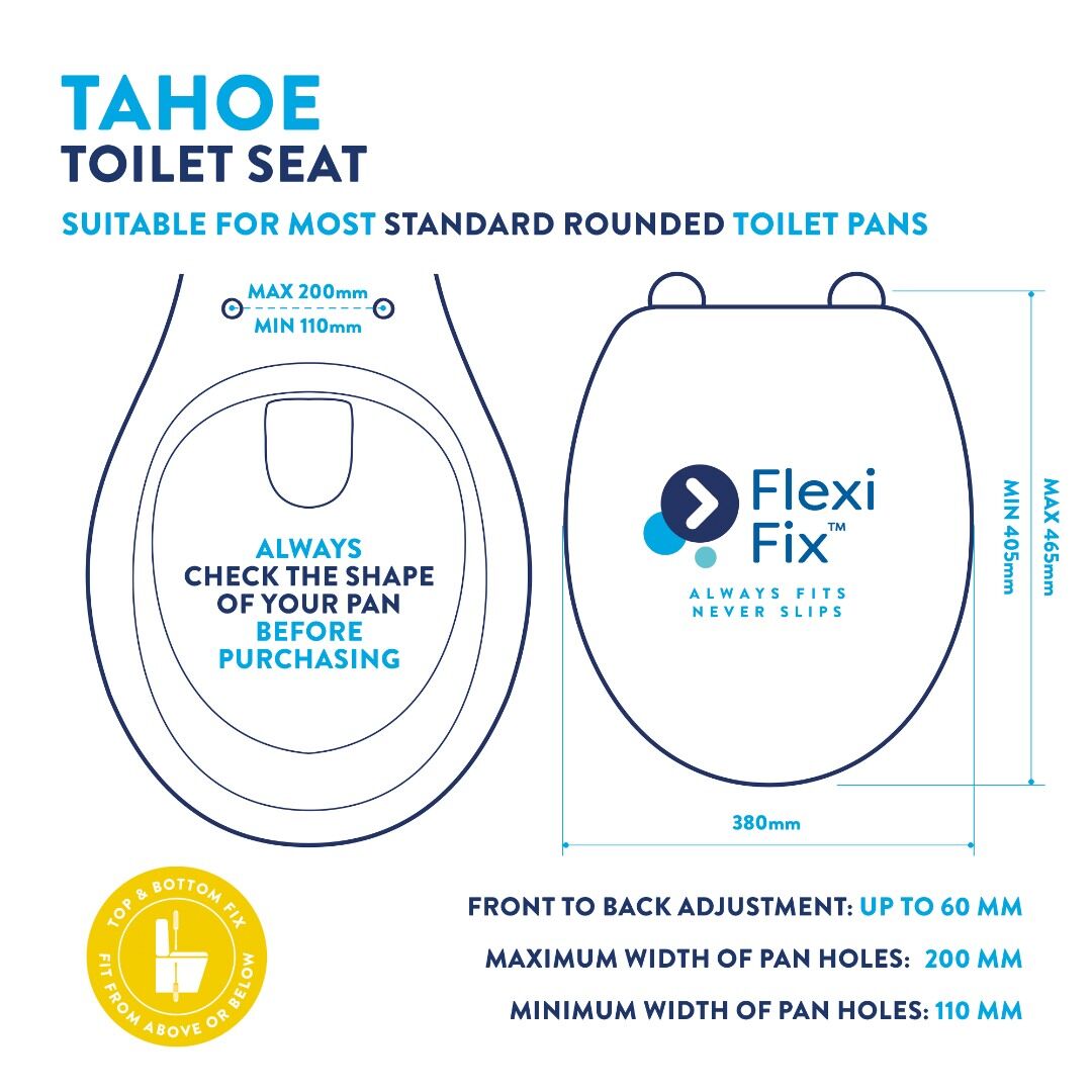 Croydex Tahoe Toilet Seat - White - Image 3