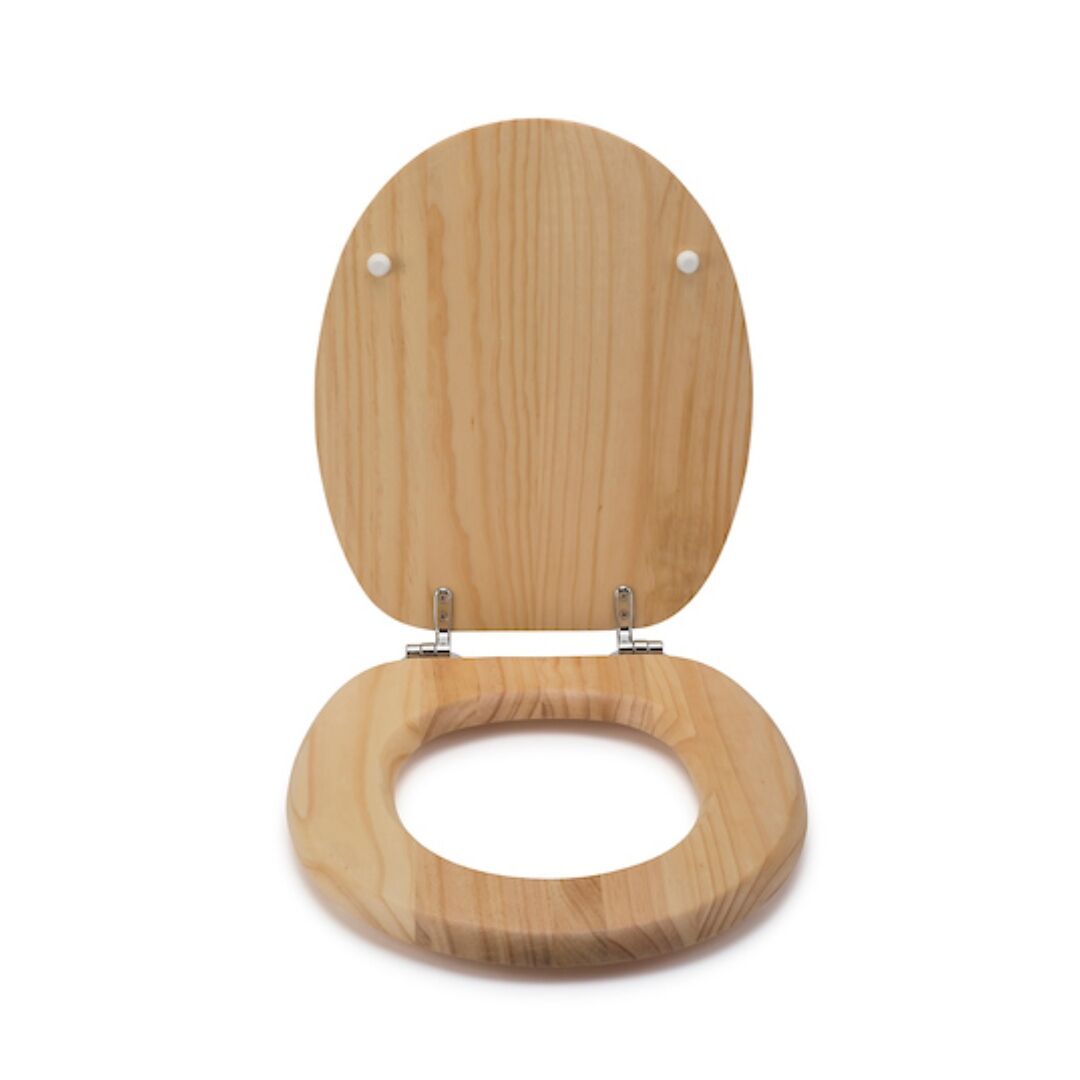 Croydex Davos Blonded Effect Toilet Seat - Pine - Image 2