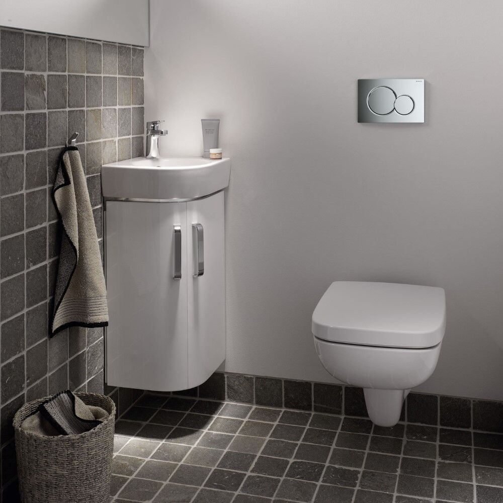 Geberit Sigma01 Round Style Dual Flush Plate - Gloss Chrome - Image 2