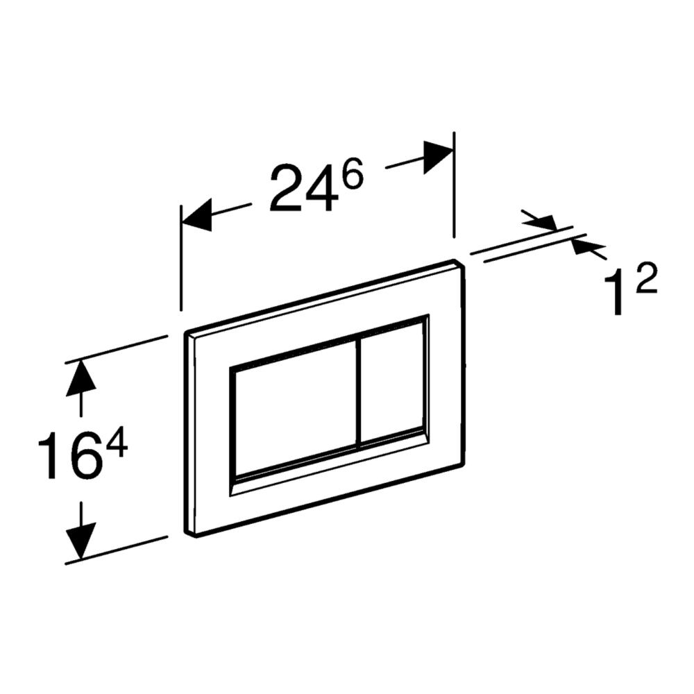 Geberit Sigma30 Actuator Dual Flush Plate - White - Image 3