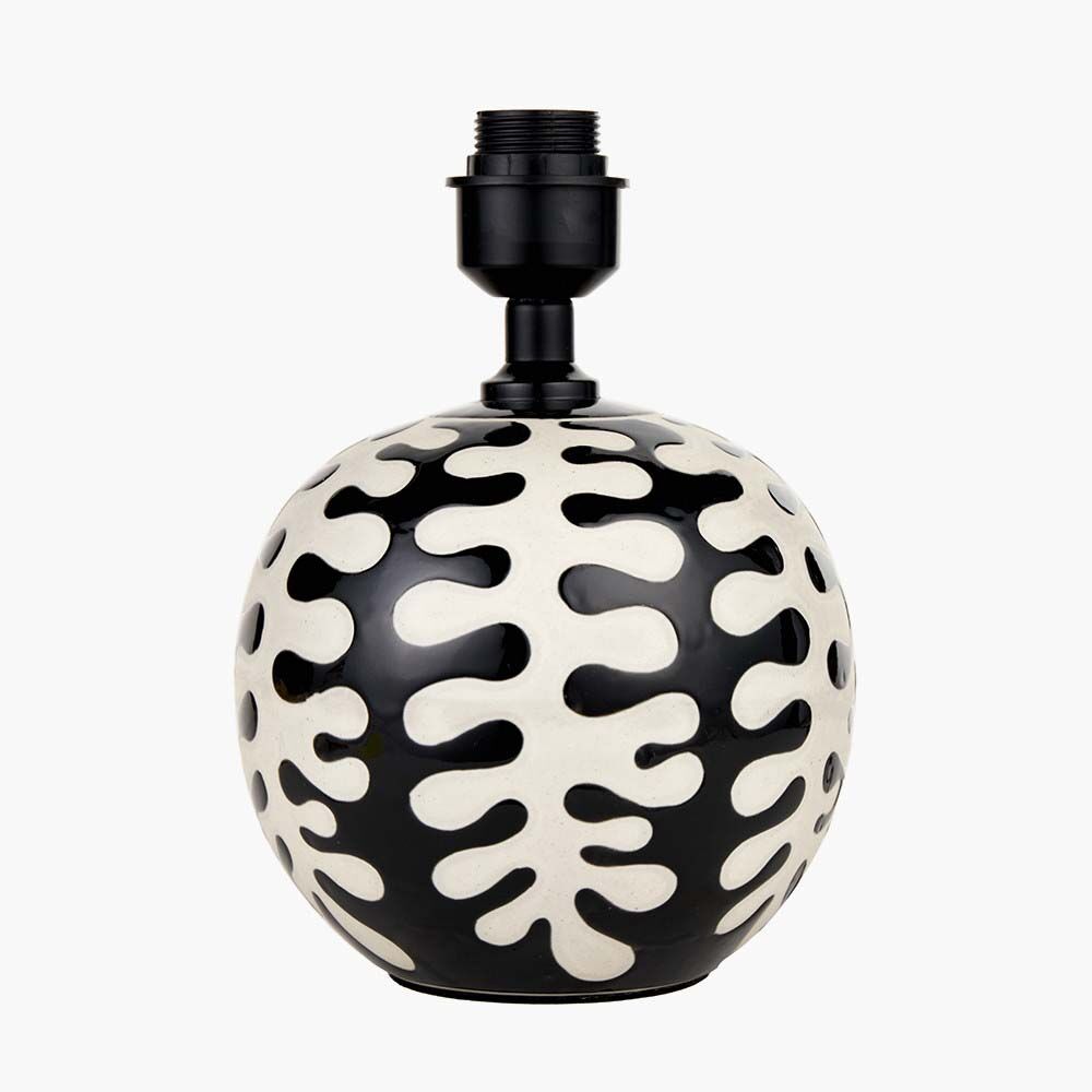 Pacific Elkorn Black and White Coral Ceramic Table Lamp 30-955-BO