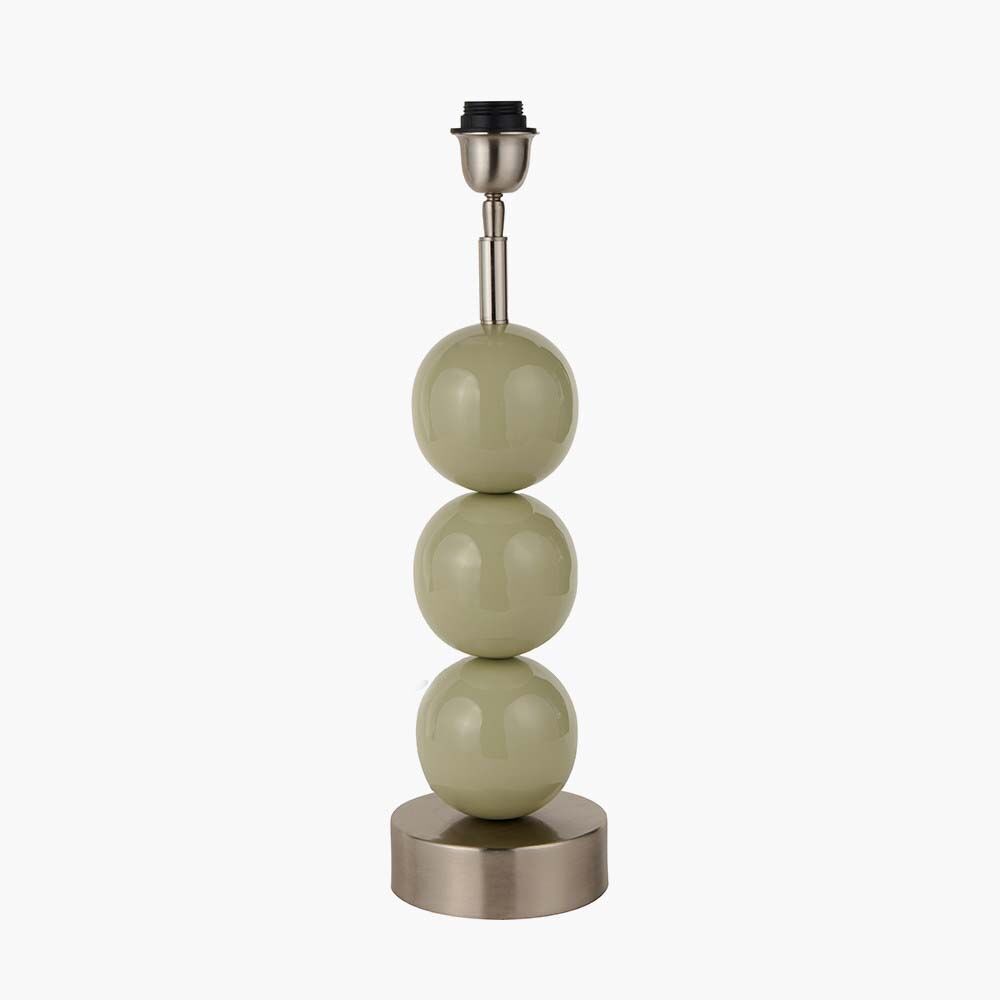 Pacific Sofia Sage and Silver Enamel 3 Ball Table Lamp 30-982-BO