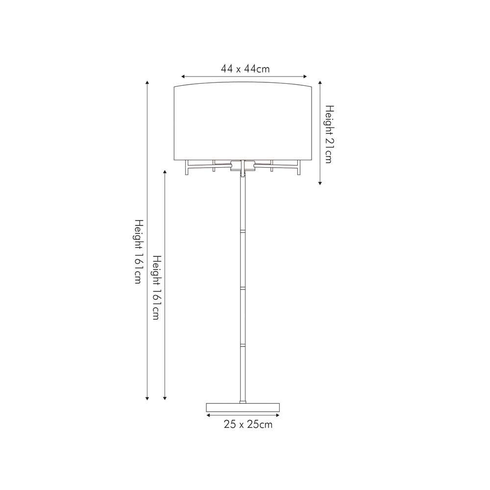 Pacific Plaza Silver 5 Light Metal Floor Lamp 32-133-C - Image 2