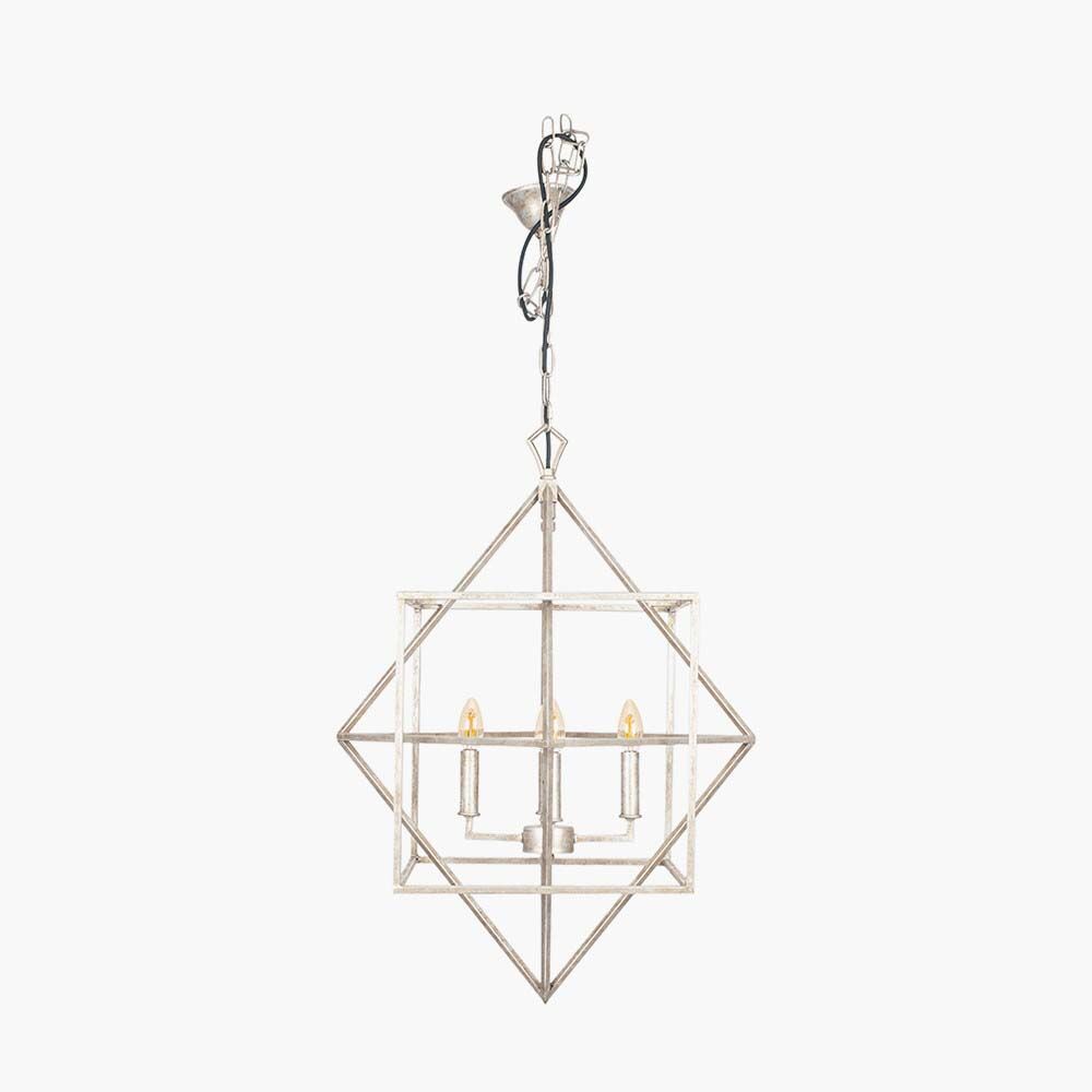 Pacific Sirius Antique Silver Metal Multi Arm Cube Pendant 35-332