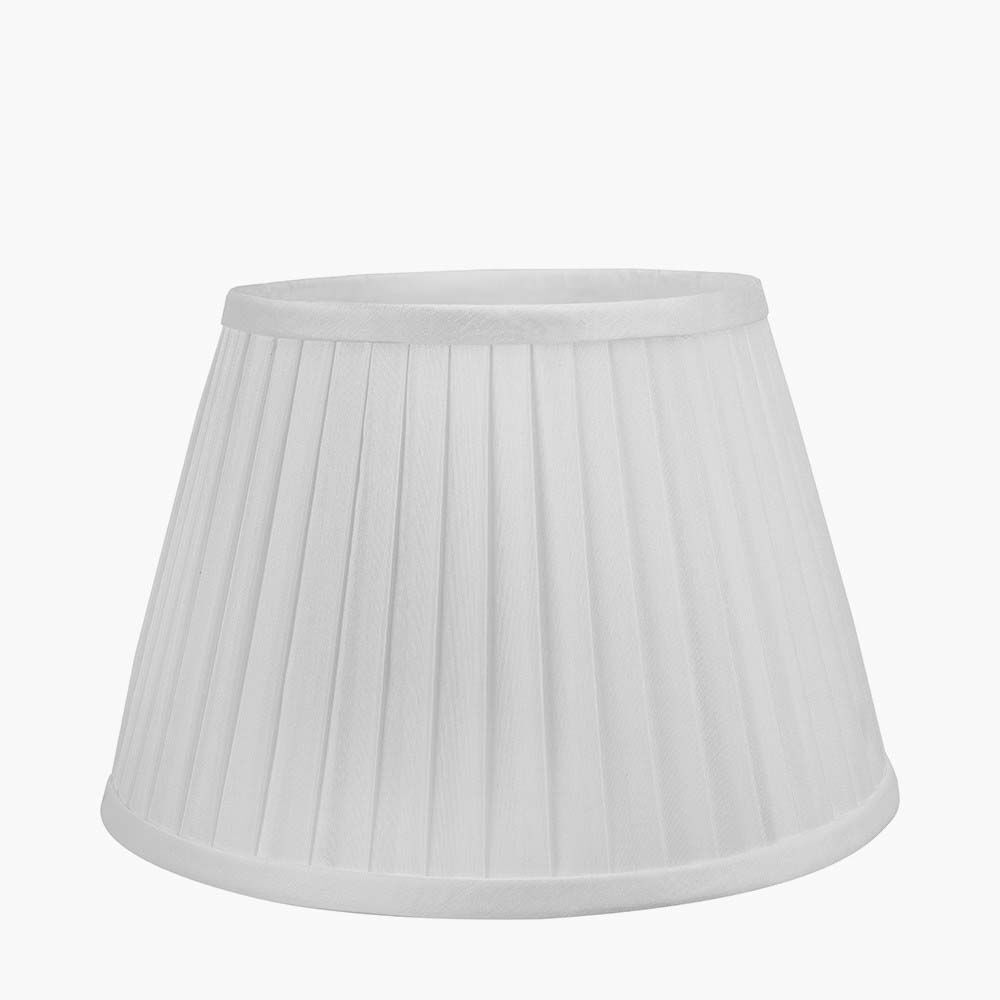 Pacific Lyndon 35cm Ivory Poly Cotton Knife Pleat Shade 36-004-14IV - Image 2