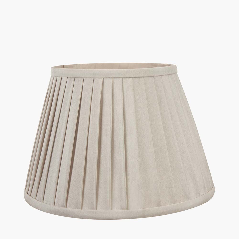 Pacific Lyndon 25cm Taupe Poly Cotton Knife Pleat Shade 36-004-10TA - Image 2