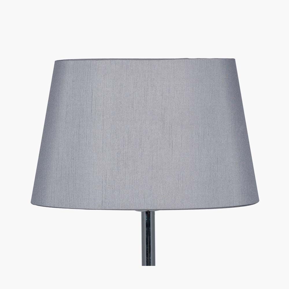 Pacific Martha 25cm Steel Grey Oval Polysilk Tapered Shade 36-036-10SG - Image 2