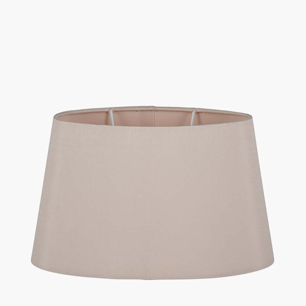 Pacific Martha 25cm Taupe Oval Ellipse Polysilk Tapered Shade 36-036-10TA - Image 2