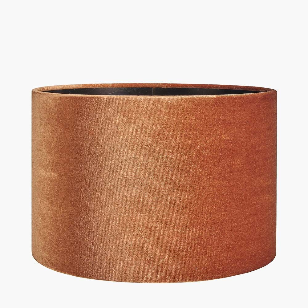 Pacific Bow 30cm Tobacco Velvet Cylinder Shade 36-041-12TO - Image 2