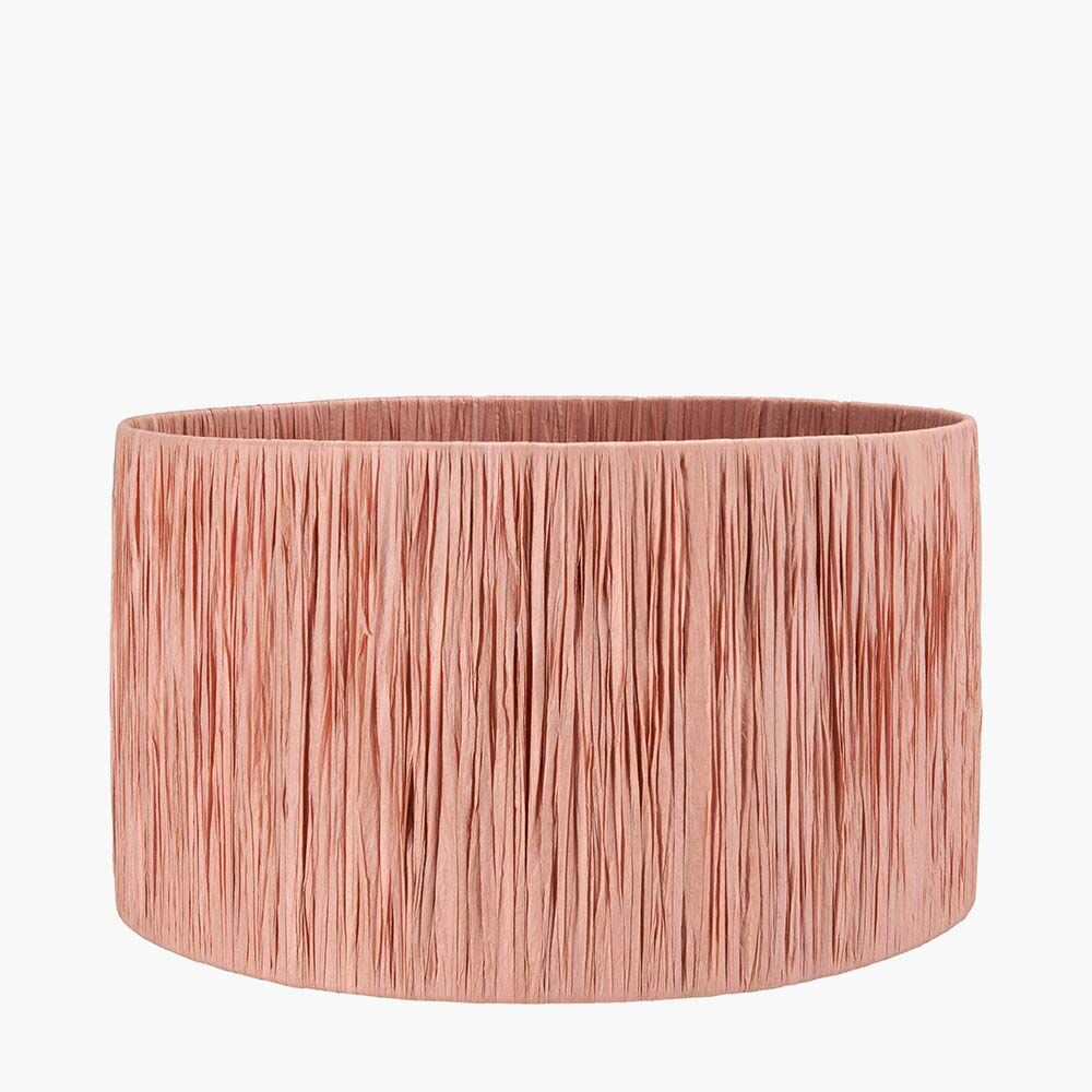 Pacific Tilia 35cm Apricot Raffia Cylinder Shade 36-058-14AP - Image 2