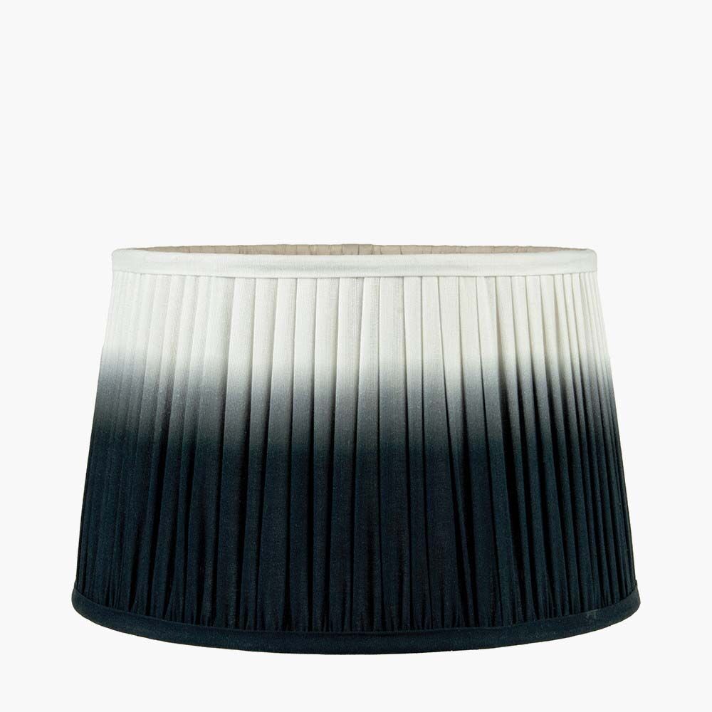 Pacific Scallop 35cm Black Ombre Soft Pleated Tapered Shade 36-059-14BK