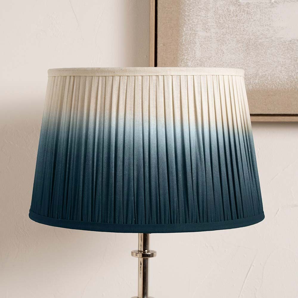 Pacific Scallop 30cm Blue Ombre Soft Pleated Tapered Shade 36-059-12BL